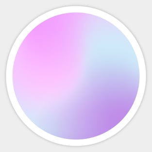 Pink, Aqua and Lavender Gradient Design Sticker